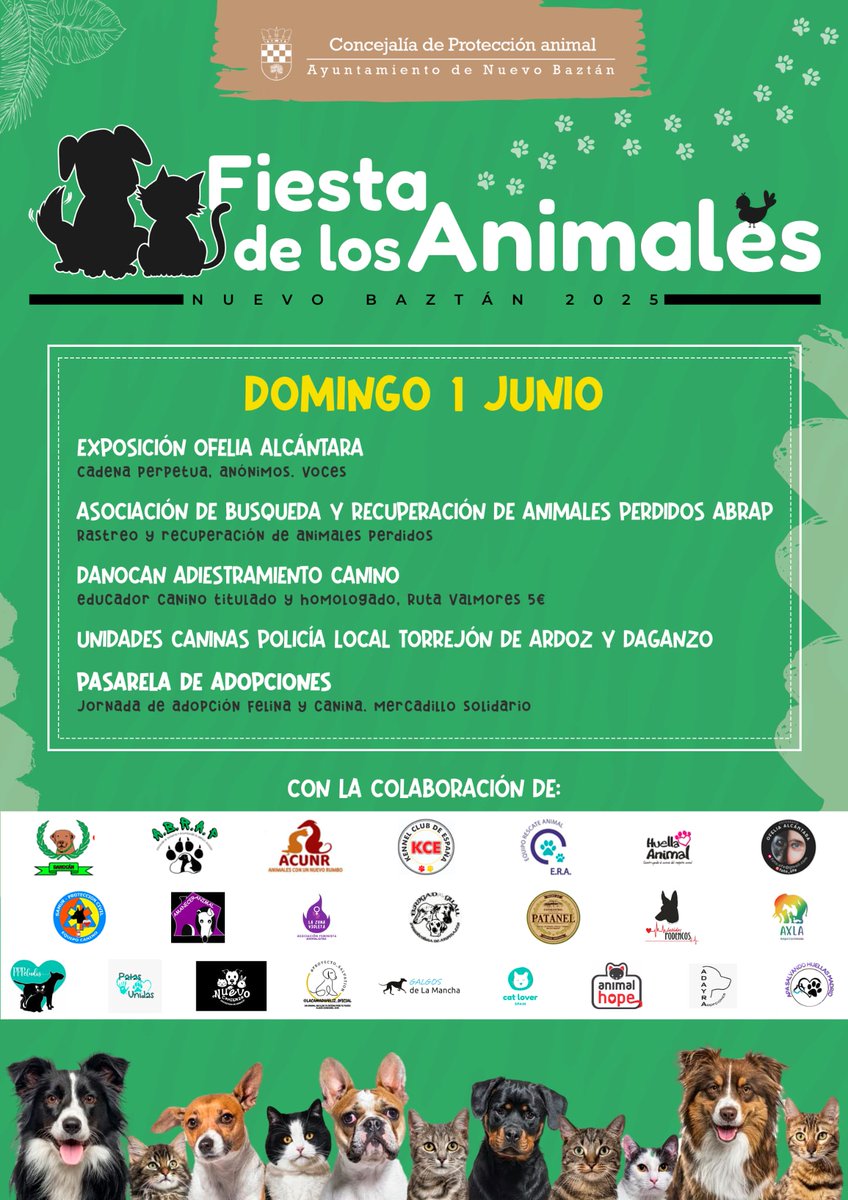 Pues ya tenéis planes para el domingo por la mañana! #FiestadelosAnimales #AdoptaNoCompres