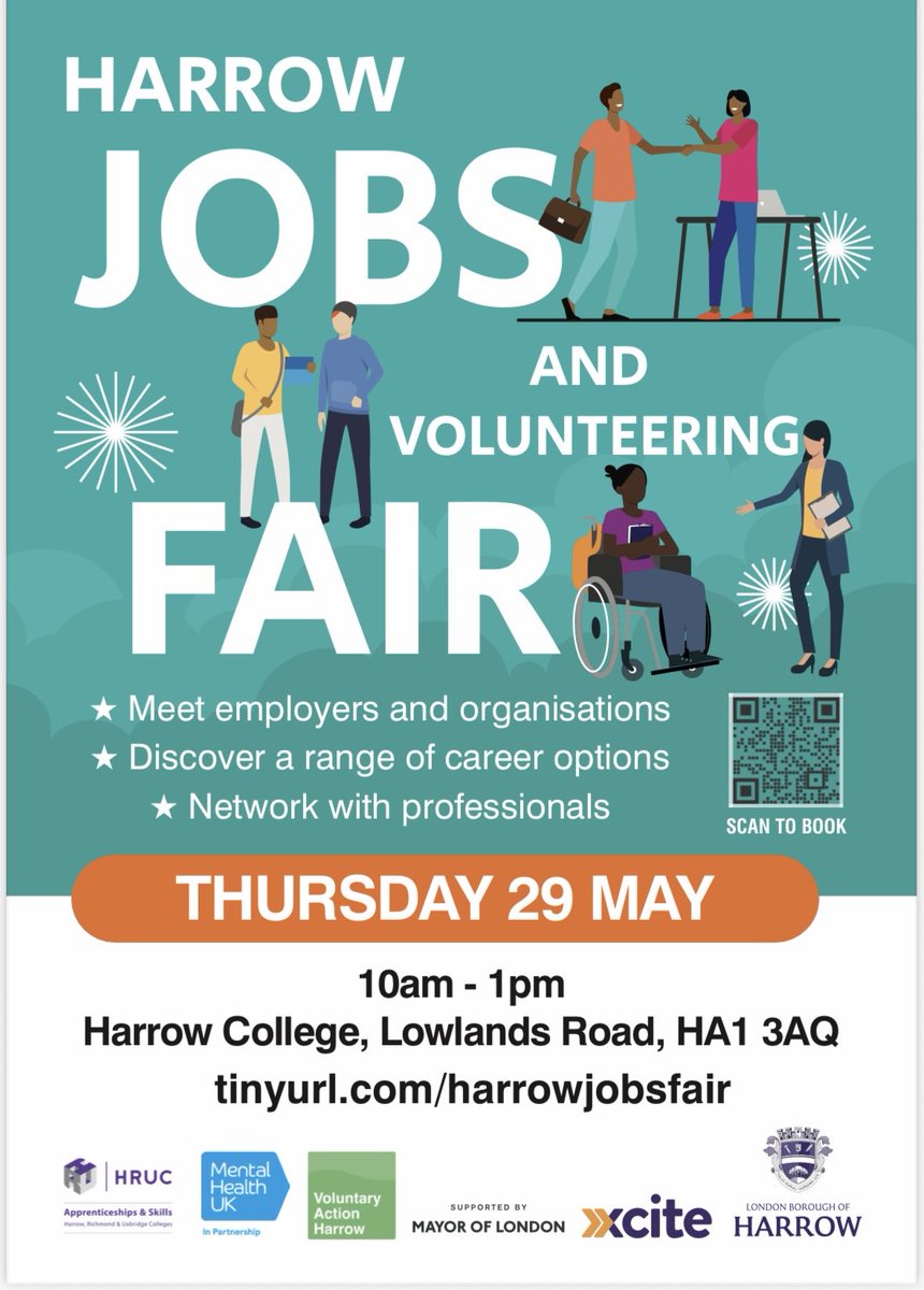 Jobs Fair in Harrow tomorrow ⁦<a href="/harrow_council/">London Borough of Harrow</a>⁩
