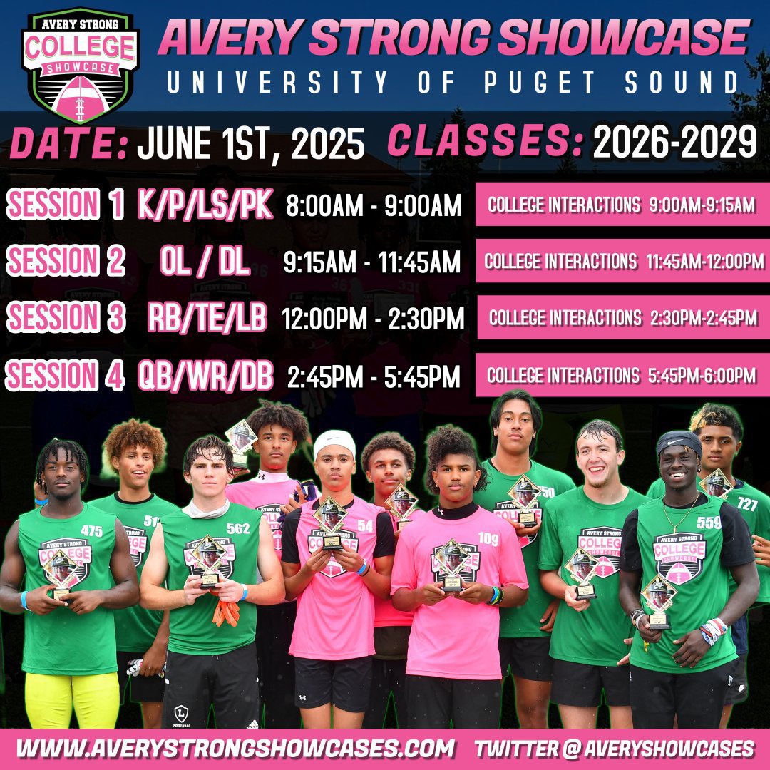 Ryan Clary (@ryan_clary_) on Twitter photo There’s not an event I love to do more, or means more to me than <a href="/AveryShowcases/">Avery Strong Showcases</a> Providing young men with an opportunity to get seen in front of college coaches from all levels and honor Avery Huffman’s name and legacy is truly special 💚🩷 #AVERYSTRONG There’s not an event I love to do more, or means more to me than <a href="/AveryShowcases/">Avery Strong Showcases</a> Providing young men with an opportunity to get seen in front of college coaches from all levels and honor Avery Huffman’s name and legacy is truly special 💚🩷 #AVERYSTRONG