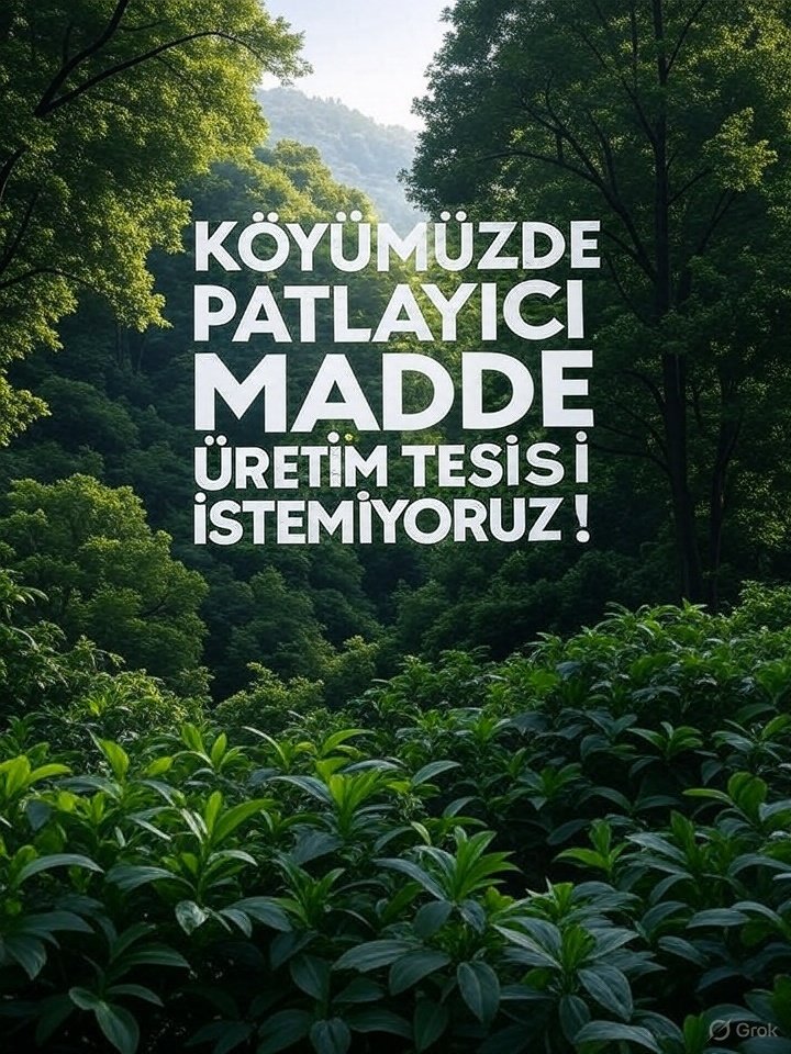 🏞️ Burası sanayi bölgesi değil, köy!
Yeşil vadilere, tarım alanlarına, su kaynaklarına patlayıcı tesisi mi kurulur?
Vicdanı olan herkesi sesimizi duymaya çağırıyoruz.
#patlayıcımaddeistemiyoruz
#köyümedokunma #eğrisöğütaşağıbeyçayırköyleri
<a href="/kayserivaliligi/">T.C.Kayseri Valiliği</a> @kayseribsb <a href="/csbgovtr/">T.C. Çevre, Şehircilik ve İklim Dğş. Bakanlığı</a>