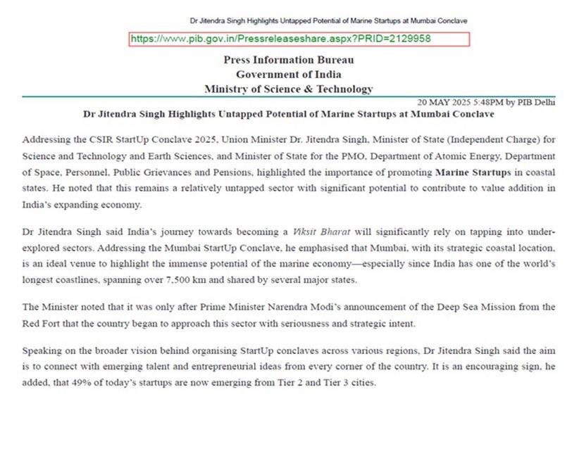 Dr Nitin Shukla (@nitsy10) on Twitter photo The 2-Day Start-up Conclave 2025 in Mumbai by <a href="/csir_ncl/">CSIR-National Chemical Laboratory</a>, <a href="/CSIR_NEERI/">CSIR-NEERI</a> & <a href="/CSIRNIOGoa/">CSIR-NIO GOA</a> saw 1500+ onsite & 500+ online attendees!
Highlights: ₹120 Cr fund for start-ups, Innovation City proposal, startup road
Map & vibrant pitches.<a href="/mieknathshinde/">Eknath Shinde - एकनाथ शिंदे</a> <a href="/PIBMumbai/">PIB in Maharashtra 🇮🇳</a> The 2-Day Start-up Conclave 2025 in Mumbai by <a href="/csir_ncl/">CSIR-National Chemical Laboratory</a>, <a href="/CSIR_NEERI/">CSIR-NEERI</a> & <a href="/CSIRNIOGoa/">CSIR-NIO GOA</a> saw 1500+ onsite & 500+ online attendees!
Highlights: ₹120 Cr fund for start-ups, Innovation City proposal, startup road
Map & vibrant pitches.<a href="/mieknathshinde/">Eknath Shinde - एकनाथ शिंदे</a> <a href="/PIBMumbai/">PIB in Maharashtra 🇮🇳</a>