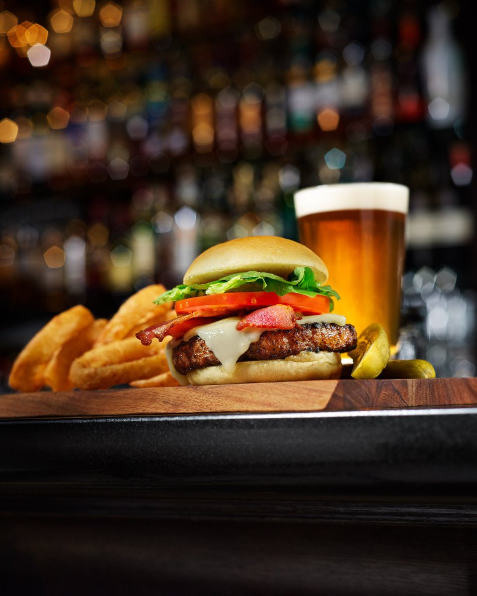 Happy #NationalBurgerDay! Join us for lunch and celebrate with a classic steakhouse burger, perfectly paired with crispy fries and local draught.