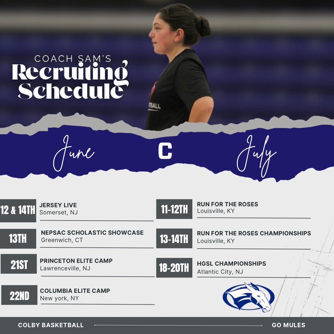 Summer Recruiting Mode: ACTIVATED🔵⚪️

Catch us court side this June &amp; July as we look for Future Mules that embody our values: toughness, teamwork, &amp; tenacity.

See you on the trail🐴🏀