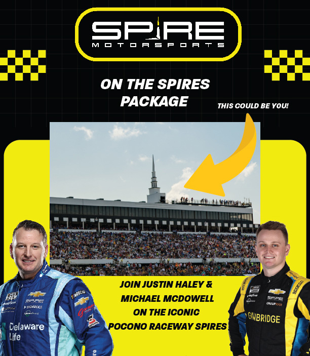 Pocono Raceway (@poconoraceway) on Twitter photo 🚨 NEW EXPERIENCE ALERT 🚨
We’ve teamed up with <a href="/SpireMotorsport/">Spire Motorsports</a> to take fans somewhere they’ve never been before!
Introducing the Spire at the Spires Package – a few lucky fans will score:
📸 A photo with Spire Motorsports drivers <a href="/Justin_Haley_/">Justin Haley</a> & <a href="/Mc_Driver/">Michael McDowell</a> atop the 🚨 NEW EXPERIENCE ALERT 🚨
We’ve teamed up with <a href="/SpireMotorsport/">Spire Motorsports</a> to take fans somewhere they’ve never been before!
Introducing the Spire at the Spires Package – a few lucky fans will score:
📸 A photo with Spire Motorsports drivers <a href="/Justin_Haley_/">Justin Haley</a> & <a href="/Mc_Driver/">Michael McDowell</a> atop the