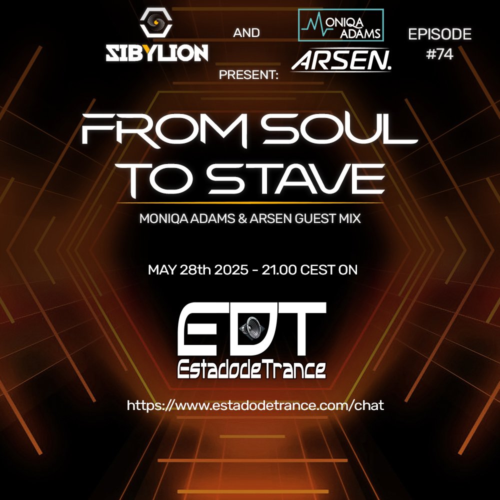 Sibylion (@sibylionmusic) on Twitter photo Last stream of the month on Estado De Trance with <a href="/moniqaadams/">moniqaadams</a> & Arsen. !
estadodetrance.com/chat
#trancefamily #sibylion #guestmix #trance #fromsoultostave #RAVERS Last stream of the month on Estado De Trance with <a href="/moniqaadams/">moniqaadams</a> & Arsen. !
estadodetrance.com/chat
#trancefamily #sibylion #guestmix #trance #fromsoultostave #RAVERS