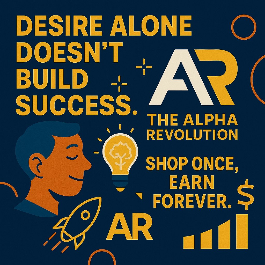 Thealpharev's tweet photo. Hill said, “Desire is the starting point of all achievement.”
But desire without a system leads to frustration.
The Alpha Revolution gives you a structure to match your ambition.
Shop once. Earn forever.
DM “LAUNCH” to start: https://t.co/msXYlpLBct https://t.co/mPQz4ACub0