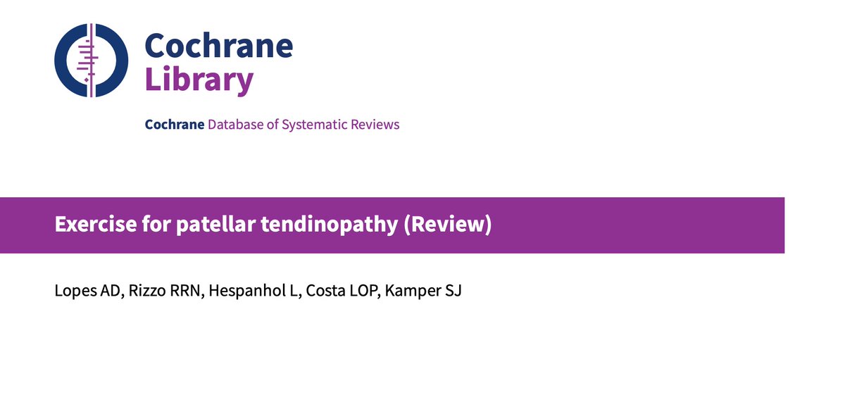 mbianchi_physio's tweet image. “We are very uncertain whether strengthening exercise reduces pain compared to no treatment”
New on Tendon Pain. Similar result to what is in upper limb tendinopathy.