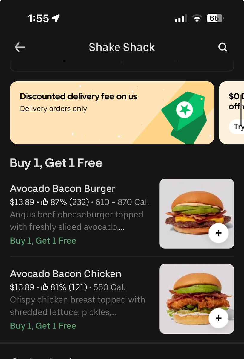 JacksonLeeks's tweet photo. @UberEats is a #SCAM I ordered from #UnerEats @shakeshack BOGO and they only give me one. I told them when I pick up the food and they just walked away.
@nypost #BIGscam #ShakeShack #CNN @cnn @CNNBusiness #Viral https://t.co/4KnnoWYXR4