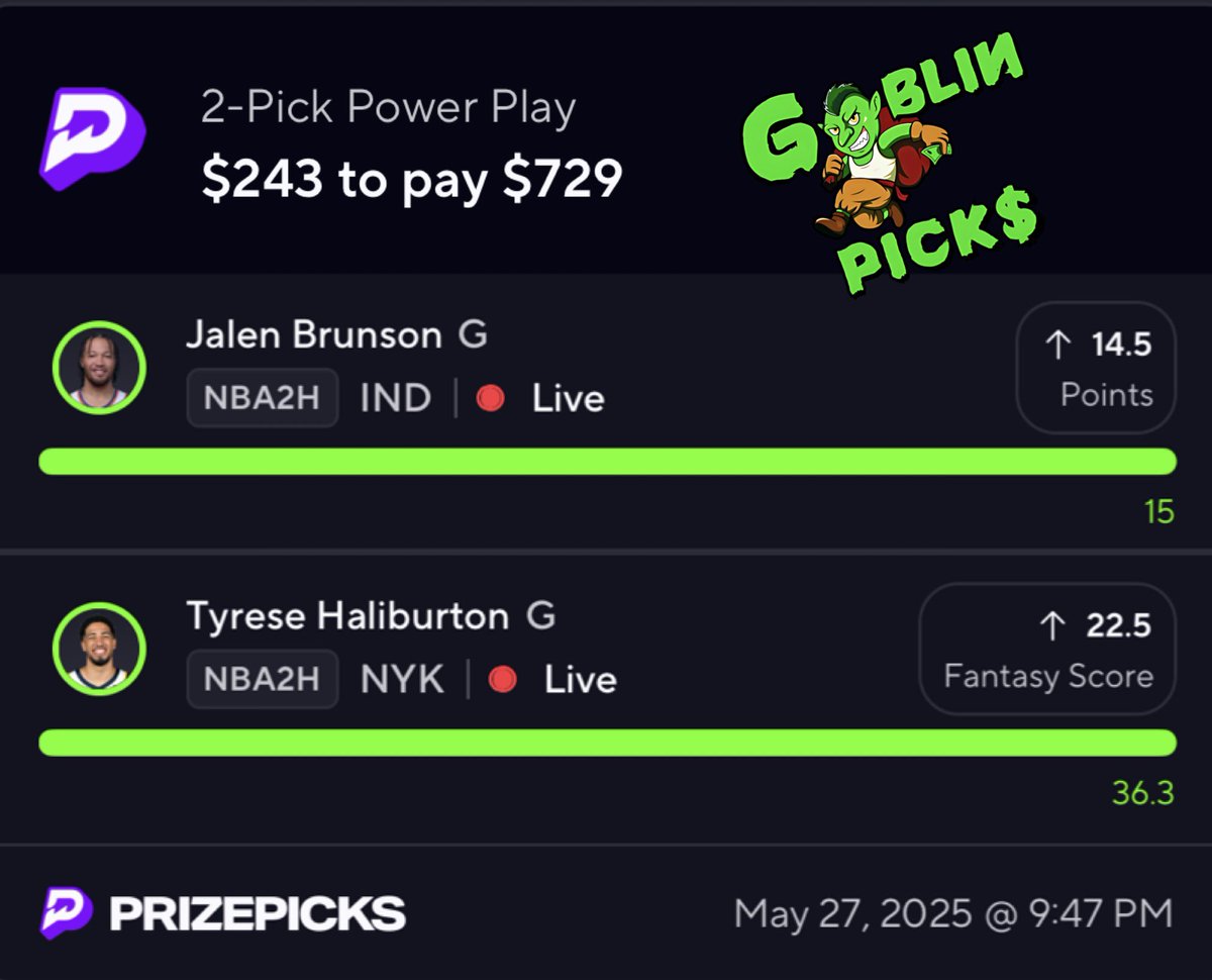 🍀GOBLIN PICKS💰 tweet media