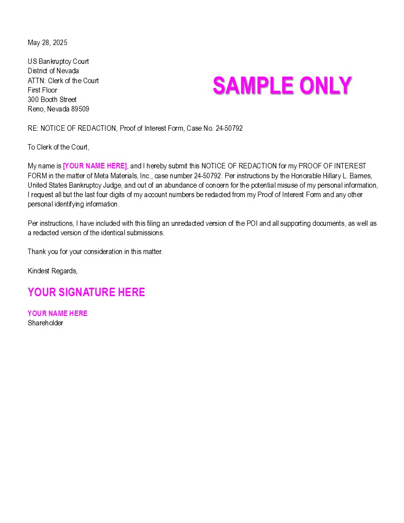 JunkSavvy's tweet photo. 🧐🧐🧐
META BANKRUPTCY PROOF OF INTEREST FORM SUBMISSION SAMPLES.  
Apologies, hopefully, these images are easier to read.
$MMAT $MMTLP $MMATQ $TRCH @Metamaterialtec 
DISCLAIMER: This post, its contents and links,  do not constitute legal or financial advice.  Furthermore, this post and its contents are the opinions of the author, and the author alone.  Please contact your licensed financial or legal services provider if you have questions or concerns.