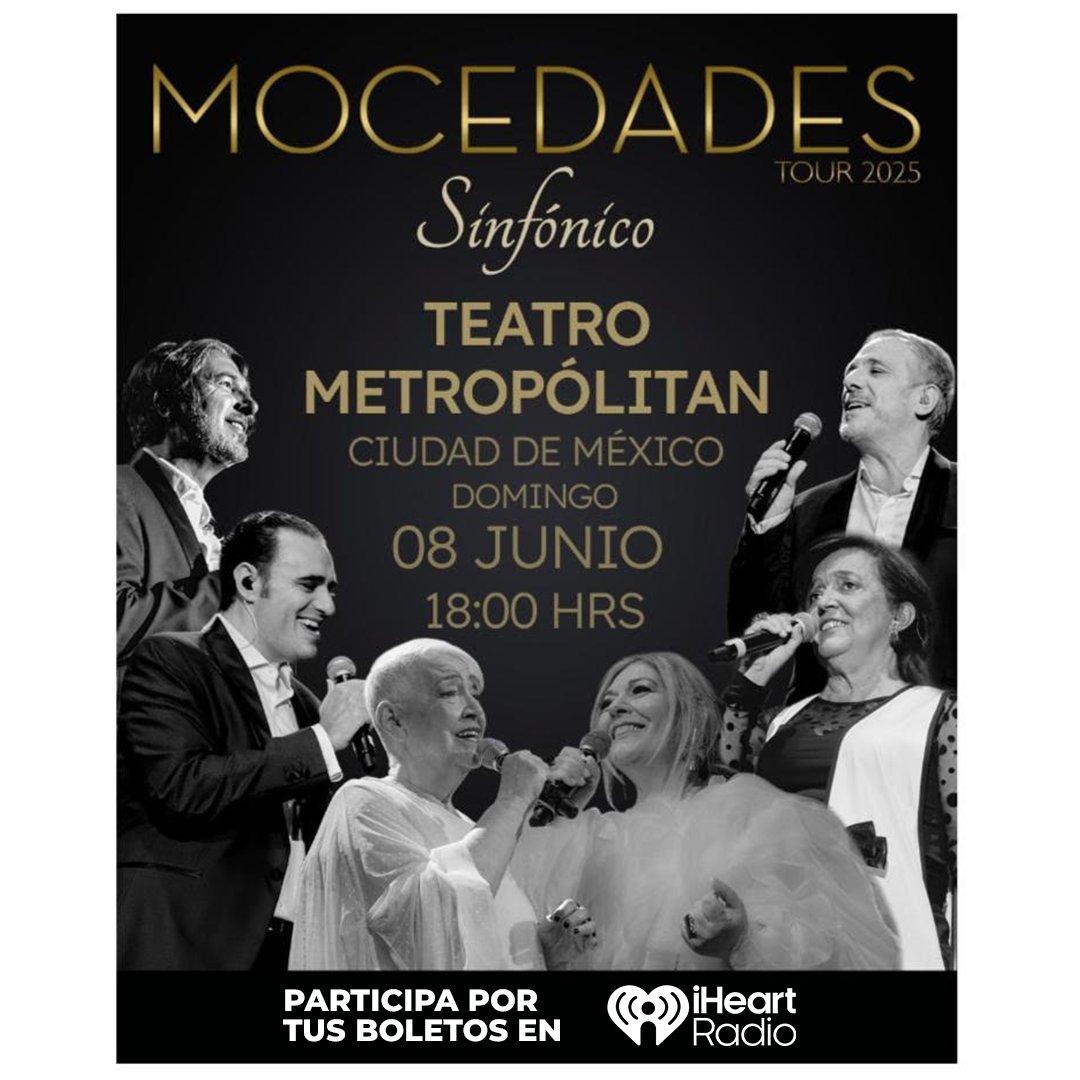 iHeartRadioMx (@iheartradiomx) on Twitter photo 😍 Este show activará tu modo nostálgico: ¡<a href="/Mocedades_/">Mocedades Oficial</a> en el Metropólitan! ✨🎵✨
✍️ Regístrate para participar por un 🎫🎫pase 2ble con 𝗶𝗛𝗲𝗮𝗿𝘁𝗥𝗮𝗱𝗶𝗼: iheartradio.mx/mocedades-en-e…
📩 Contactaremos a los GANADORES directamente en sus mails 👀 😍 Este show activará tu modo nostálgico: ¡<a href="/Mocedades_/">Mocedades Oficial</a> en el Metropólitan! ✨🎵✨
✍️ Regístrate para participar por un 🎫🎫pase 2ble con 𝗶𝗛𝗲𝗮𝗿𝘁𝗥𝗮𝗱𝗶𝗼: iheartradio.mx/mocedades-en-e…
📩 Contactaremos a los GANADORES directamente en sus mails 👀