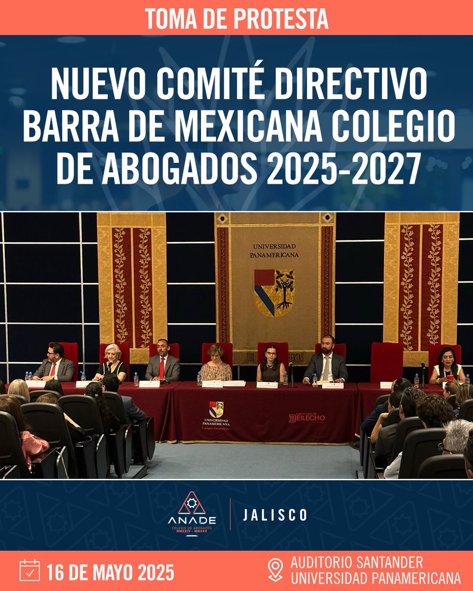 Hacemos llegar una cordial felicitación, así como nuestros mejores augurios de éxito, a quienes hoy asumen esta encomienda. Que su gestión se traduzca en logros sustantivos para el fortalecimiento del Estado de Derecho y la dignificación del ejercicio jurídico en nuestro país.