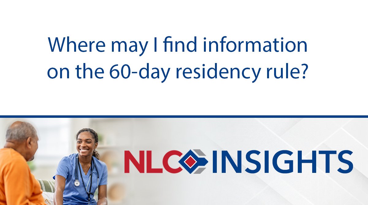 Where may I find information on the 60-day residency rule? Read the latest NLC Insights to find out: mailchi.mp/ncsbn/nlc-insi…. Subscribe to NLC Insights emails here: nursecompact.com/stay-informed.…. #NurseCompactNation