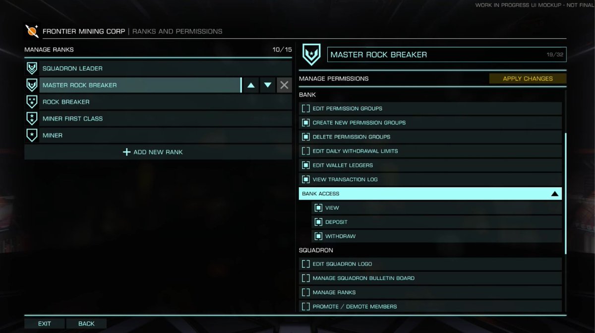 WolvesOfJonai's tweet photo. New Squadron UI screenshots 

#EliteDangerous https://t.co/Vw7fhDV8fO