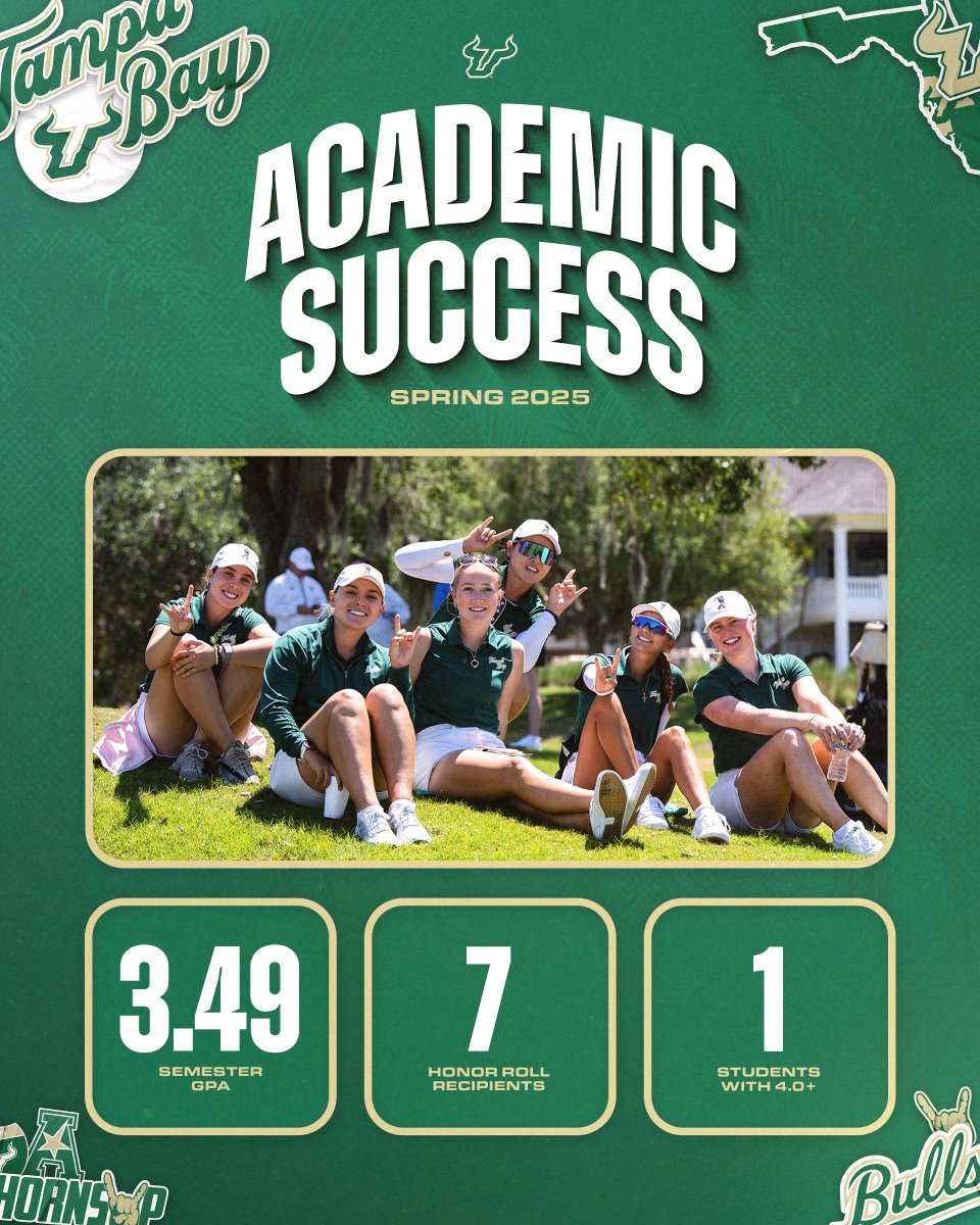Our Bulls get it done in the classroom too!

📰: gobulls.co/4kgrPBf

#HornsUp🤘