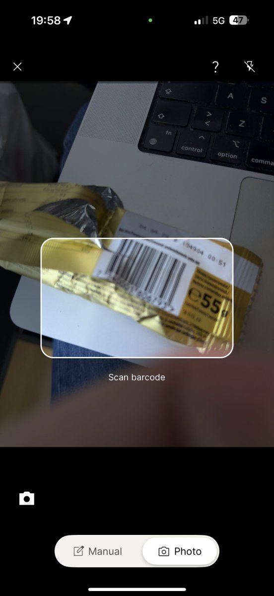 Check out the upgraded barcode reader in the HAVA app. It now has over 90% of food barcodes from all countries! That's world-class, and way more than we had at launch.🤩

Working on getting high-quality images for all online food items, too, coming soon.

Check the HAVA app here,