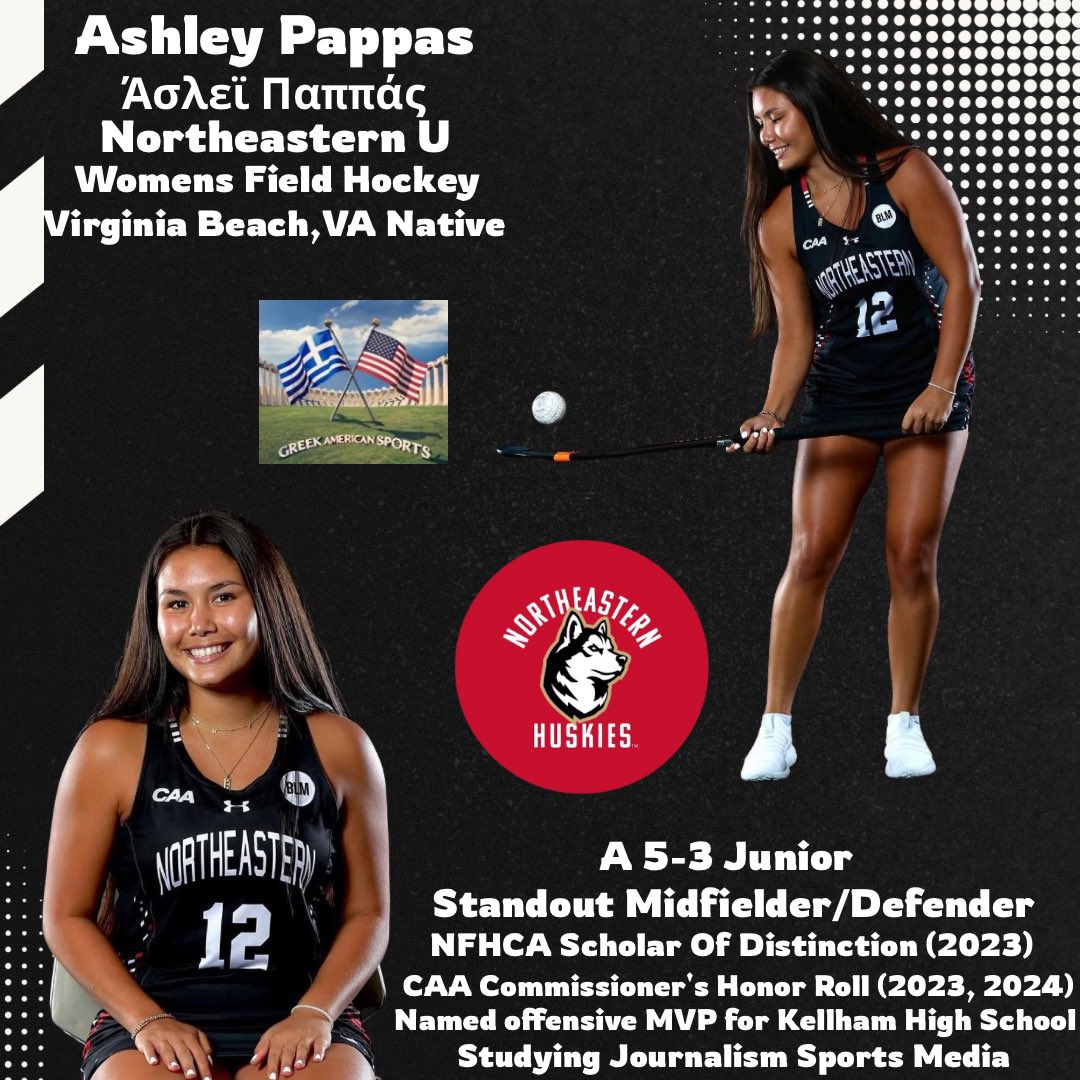 Read more on these two tremendous Cypriot Greek-American 
student- athletes 🇺🇸🇨🇾🇬🇷🔥
Ashley Pappas (NEU)
Panagiota Charalampous (OSU)
Talented Division One stars⭐️
Pursuing Excellence! Μπράβο παιδιά!
#GreekAmericanSports