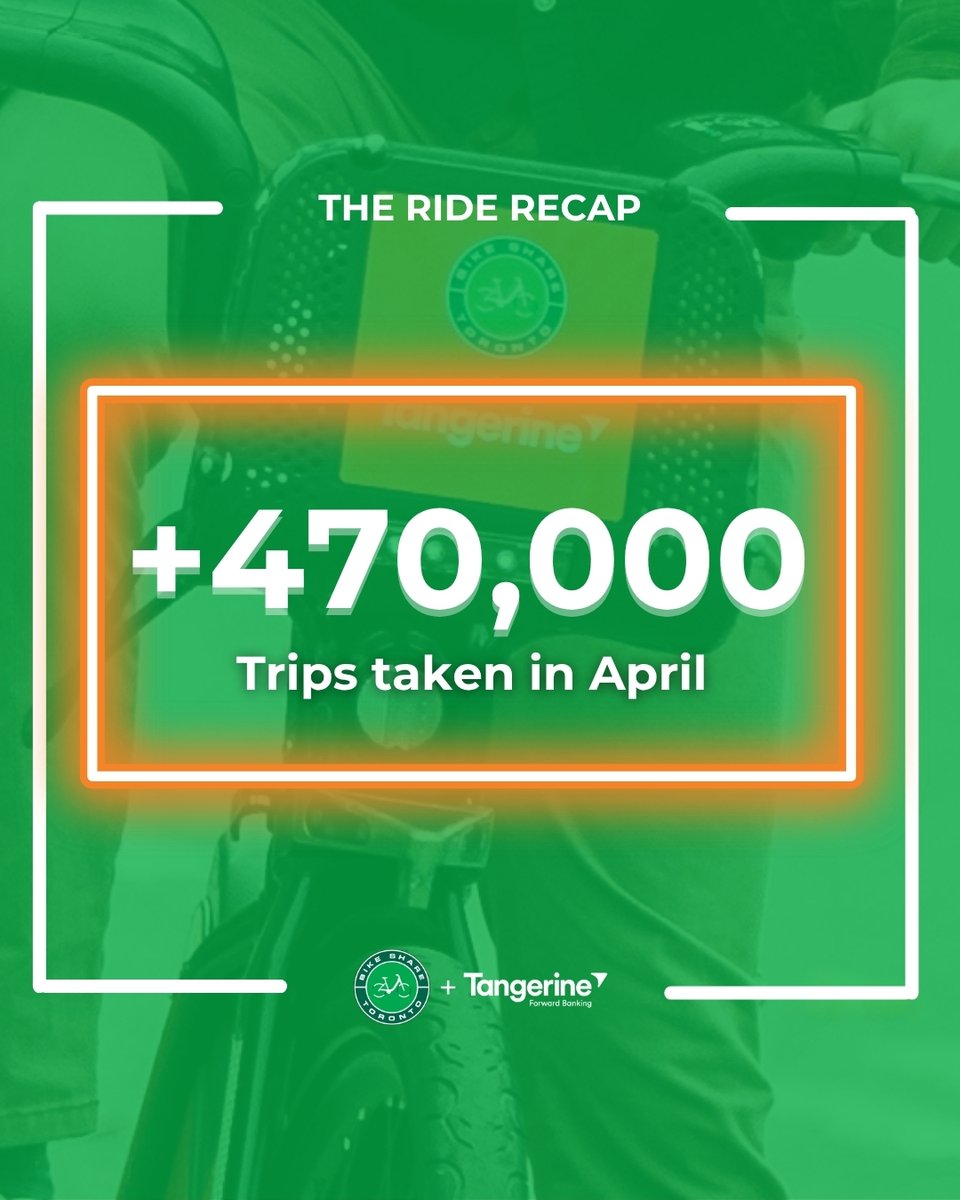BikeShareTO's tweet image. April ridership stats are finally here, and it was busy busy busy!
Keep up that fine pedaling Toronto! 🔥🔥🔥