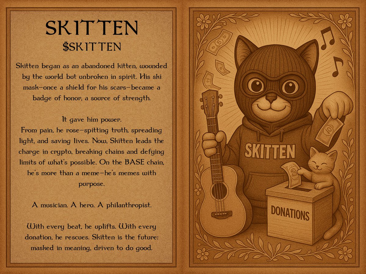 Book Of Base (@book_of_base) on Twitter photo An unbelievable hard working community motivated to save kittens. Such a noble goal deserves its spot in the <a href="/book_of_base/">Book Of Base</a>
<a href="/OfficialSkitten/">SKITTEN_OFFICIAL</a> An unbelievable hard working community motivated to save kittens. Such a noble goal deserves its spot in the <a href="/book_of_base/">Book Of Base</a>
<a href="/OfficialSkitten/">SKITTEN_OFFICIAL</a>