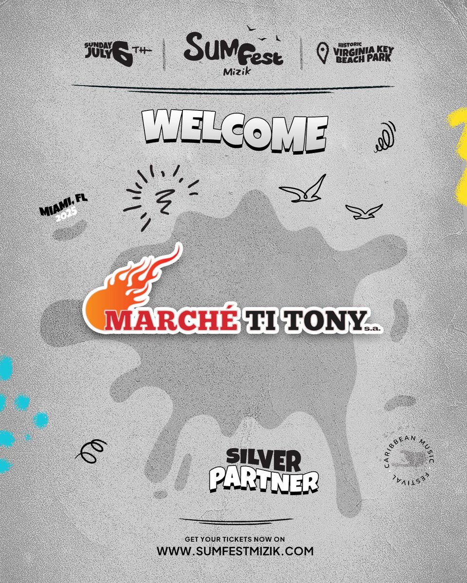 We’re excited to welcome Marché Ti Tony back as a proud partner for Sumfest Mizik 2025! 🌟

Welcome back to the Sumfest Mizik family! 🌴🎶#SumfestMizik2025 #SilverPartner #SponsorLove #CaribbeanCommunity