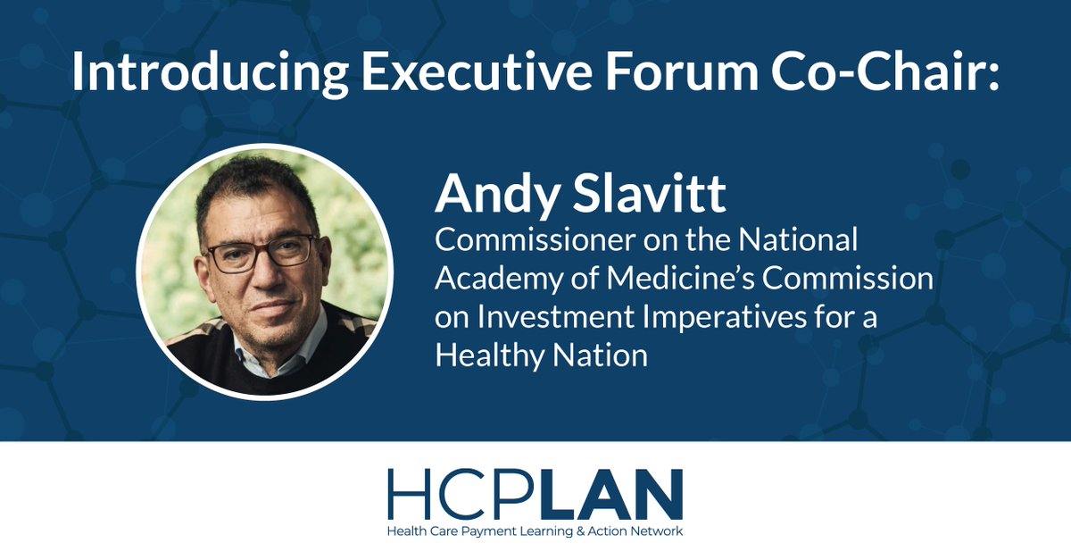 Andy Slavitt, a commissioner on the <a href="/theNAMedicine/">National Academy of Medicine</a>’s Commission on Investment Imperatives for a Healthy Nation and former <a href="/CMSGov/">CMSGov</a> Acting Administrator, has joined the HCPLAN as an Executive Forum Co-Chair!
Read more in our press release: bit.ly/4kYXHdF
