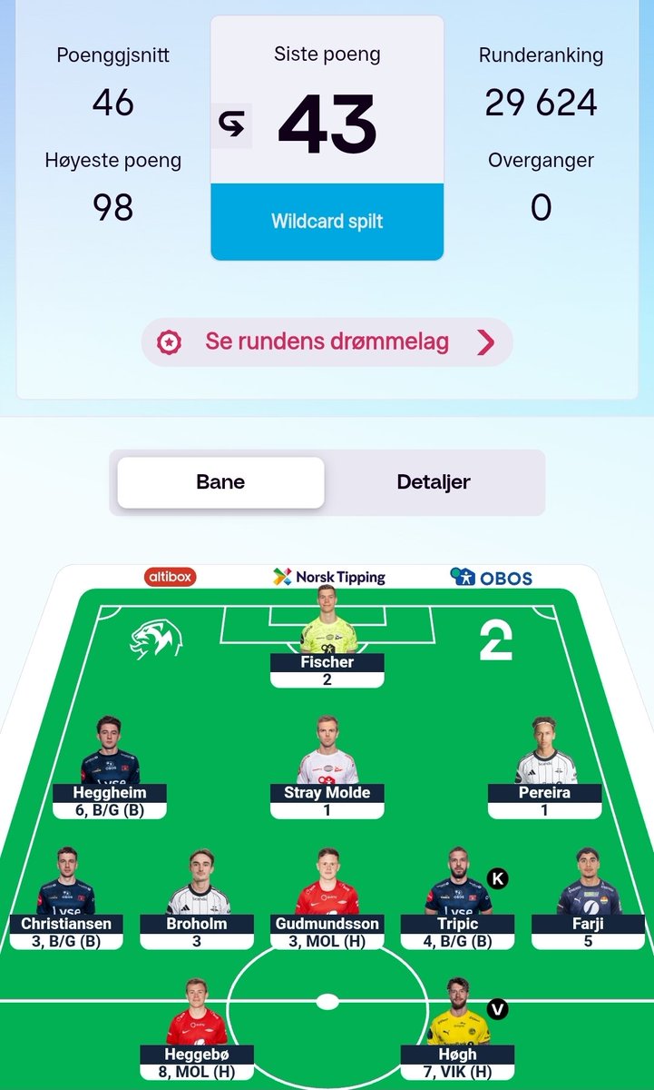 Tripic benket. Snakker fort tidenes verste wildcard her.

Når begynner Premier League igjen?