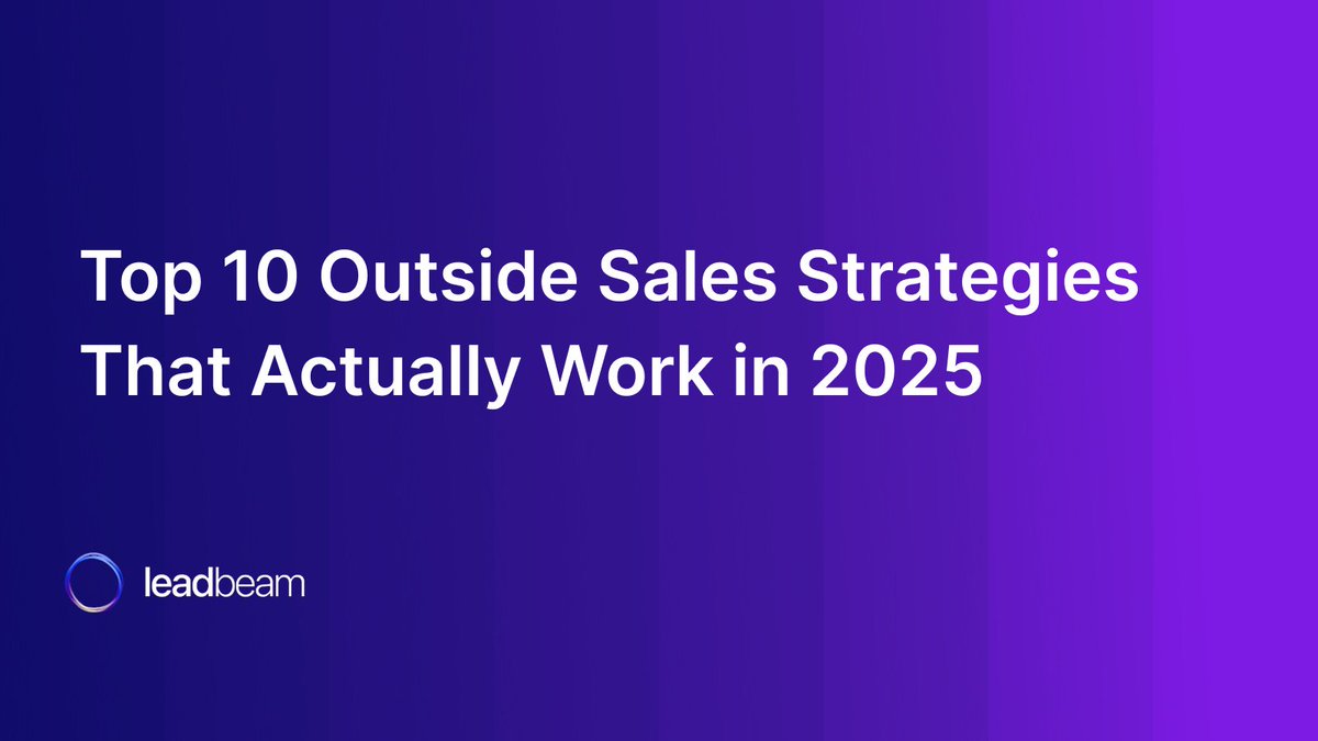 leadbeam_ai's tweet photo. Want the full list of 10 field-tested tactics?

Learn how top reps boost win rates, cut drive time &amp; fill pipeline faster.

🔗 https://t.co/0jxMJ2Rwdh

#fieldsales #outsidesales #salesstrategies #salesoperations https://t.co/zePvBDgZAu