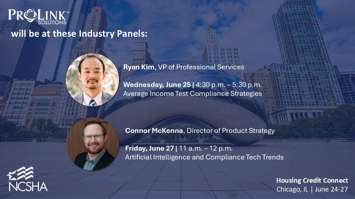 ProLink Solutions (@prolinksolution) on Twitter photo We’re excited to announce that ProLink Solutions is participating in two industry panels during <a href="/NCSHAEvents/">NCSHA Events</a> Housing Credit Connect this year!
ProLink is grateful for the opportunity to contribute to the ongoing conversation around affordable housing compliance. #HCC25 We’re excited to announce that ProLink Solutions is participating in two industry panels during <a href="/NCSHAEvents/">NCSHA Events</a> Housing Credit Connect this year!
ProLink is grateful for the opportunity to contribute to the ongoing conversation around affordable housing compliance. #HCC25