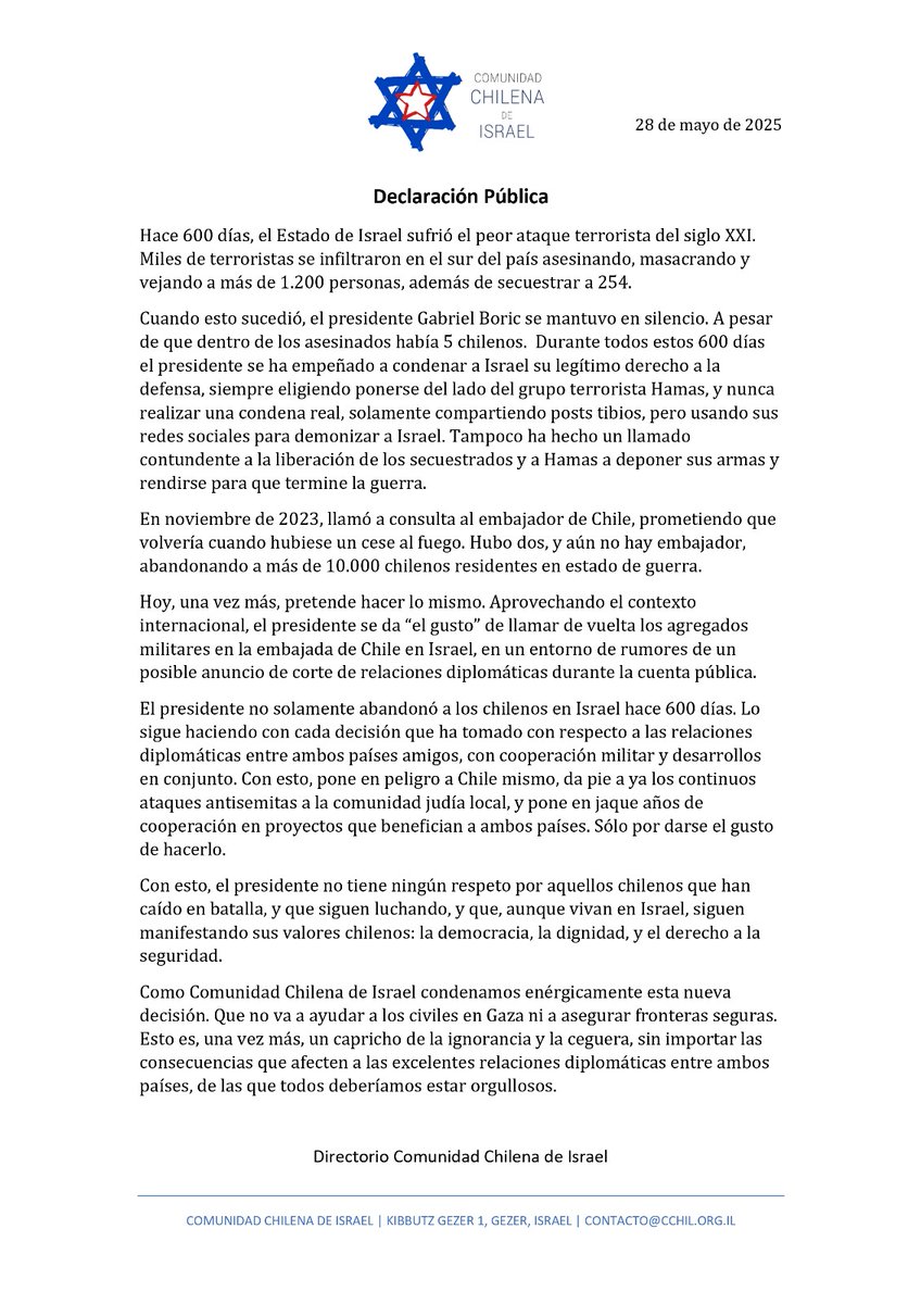 Com. Chilena Israel tweet media