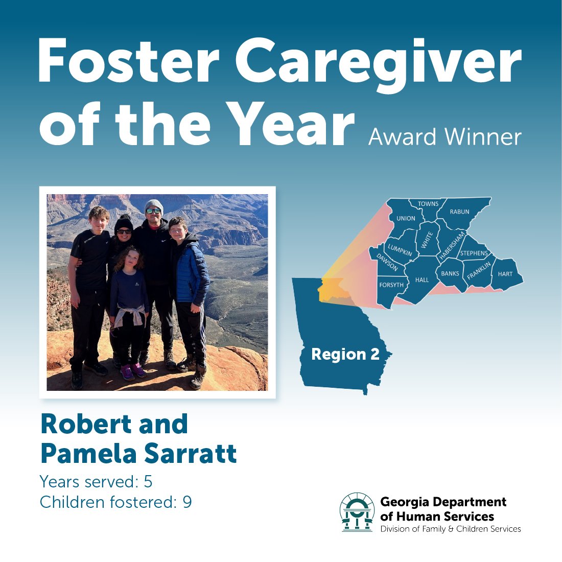 Last week, DHS honored 14 families for their dedication, sacrifice, and care for children and youth in foster care at the 2025 Foster Caregiver of the Year Awards Celebration. We are so grateful to the winners and all foster families across the state who answer the call to
