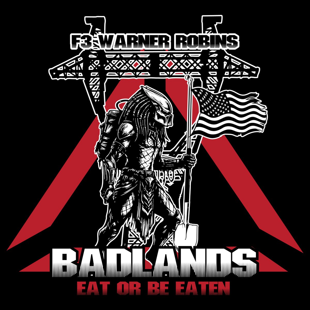 Another #f3logosbysnickers hot off the presses!! Check out Badlands for F3 Warner Robins  !! Get one at f3gear.com/collections/ac… #logos #mudgear #gearME #F3counts #f3gear @f3nation