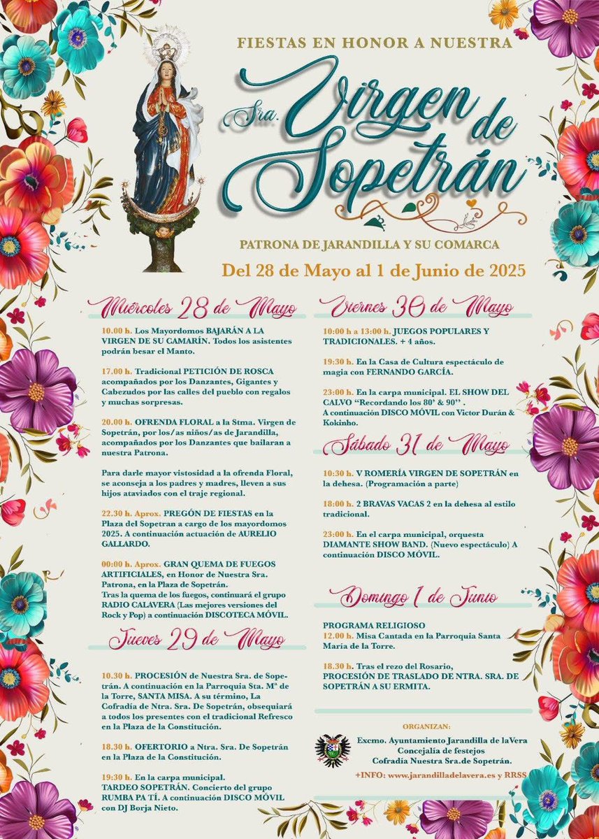 Campaneros de Extremadura realizarán el Toque Manual de Campanas con motivo de la celebración de las Fiestas en Honor a Ntra. Sra. de Sopetrán, en Jarandilla de la Vera (Cáceres). <a href="/Diocesisplasen/">Diócesis Plasencia</a> <a href="/CoriaCCDiocesis/">Diócesis Coria-Cáceres</a> <a href="/UNESCO_es/">UNESCO en español 🏛️#Educación #Ciencia #Cultura</a> <a href="/DiputacionCC/">DiputacionCC</a> <a href="/Turismo_DipCC/">Turismo Provincia Cáceres</a> <a href="/Junta_Ex/">Junta de Extremadura</a> <a href="/extremadura_tur/">Extremadura Turismo</a>