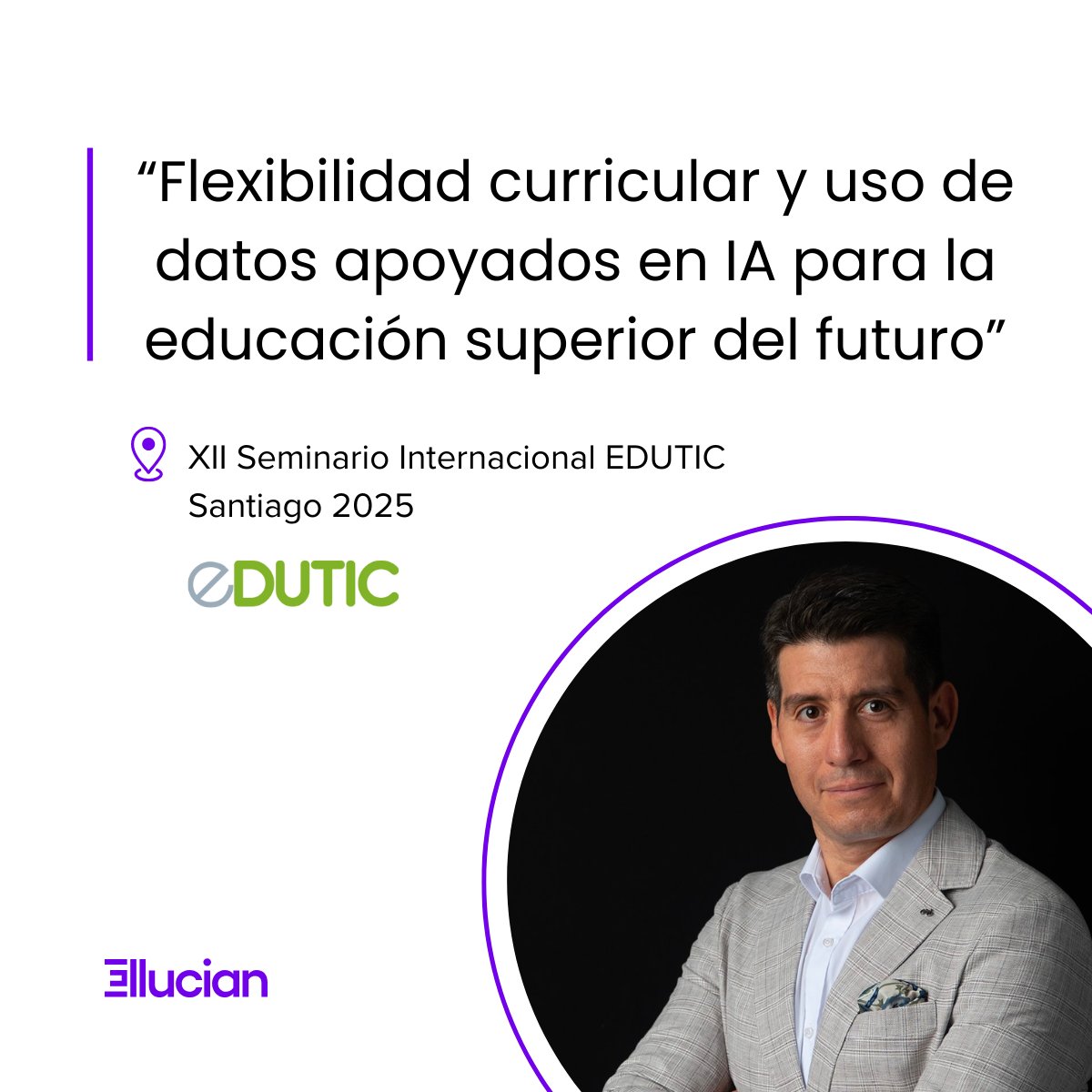 Durante EDUTIC Santiago 2025 nuestro Principal Solutions Consultant, Patricio Rojas, liderará la sesión: "Flexibilidad curricular y uso de datos apoyados en IA para la educación superior del futuro”, compartirá cómo la #IA y la flexibilidad  están revolucionando la educación