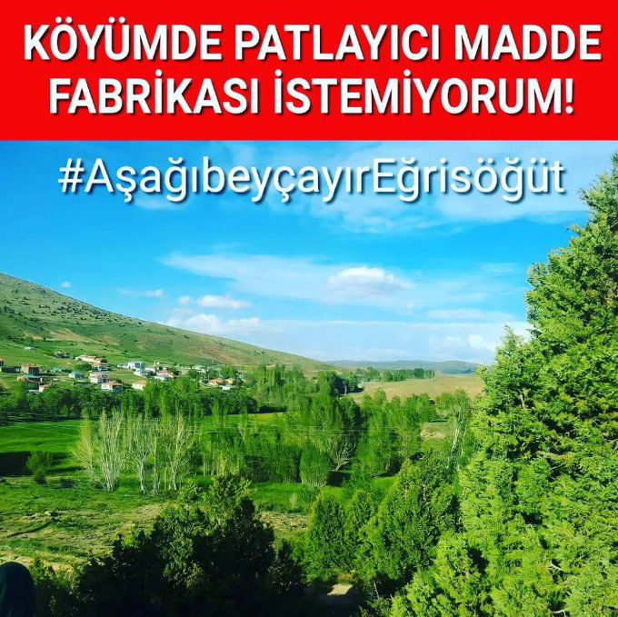#patlayıcımaddeistemiyoruz #köyümedokunma #eğrisöğütaşağıbeyçayırköyleri
<a href="/kayserivaliligi/">T.C.Kayseri Valiliği</a> <a href="/kayseribsb/">Kayseri Büyükşehir Belediyesi</a> <a href="/csbgovtr/">T.C. Çevre, Şehircilik ve İklim Dğş. Bakanlığı</a> <a href="/gokmen_cicek_/">Gökmen Çiçek</a> <a href="/temavakfi/">TEMA Vakfı</a> <a href="/kayseriradartv/">Kayseri Radar Tv</a>