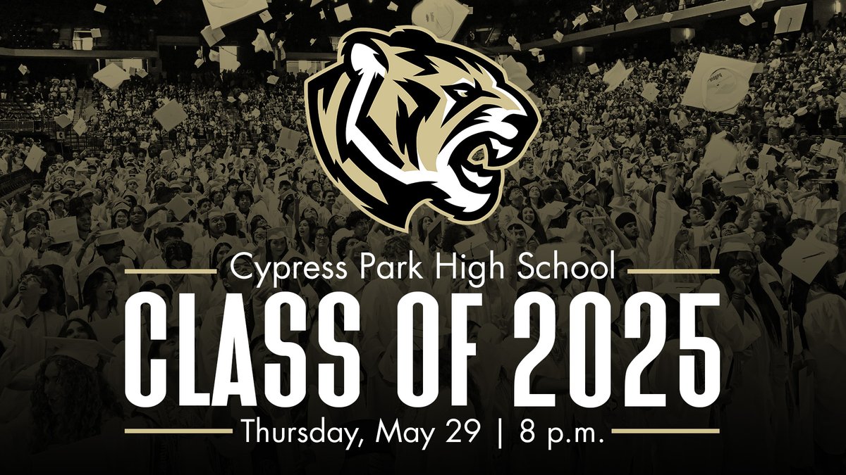We're excited to celebrate the Cypress Park HS Class of 2025! Be sure to have your tickets and clear bags ready upon entering the facility.
More facility policies and ceremony livestream here: berrycenter.net/cfisd-graduati…