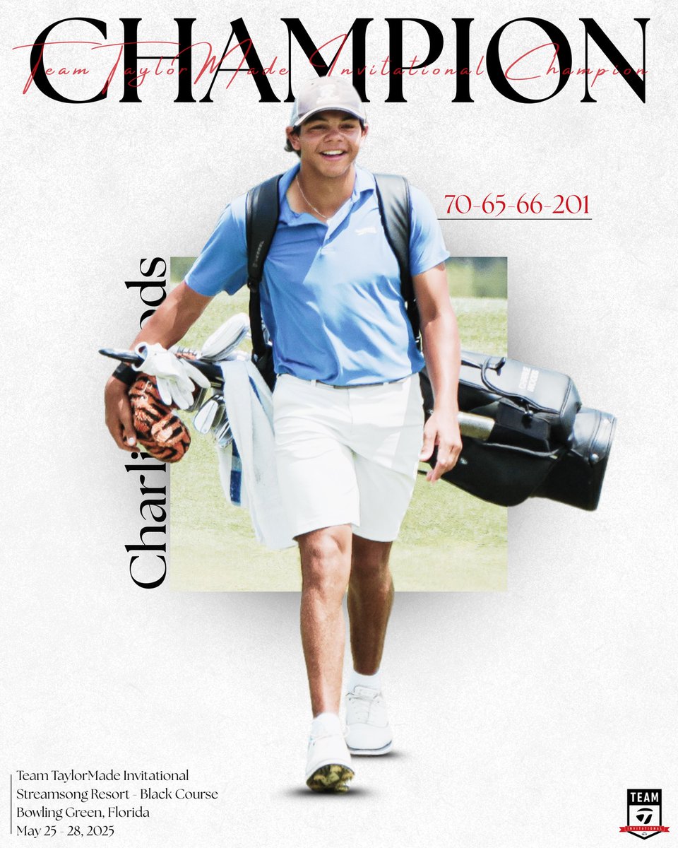 Welcome to the winners circle, Charlie.

#TeamTaylorMadeInv