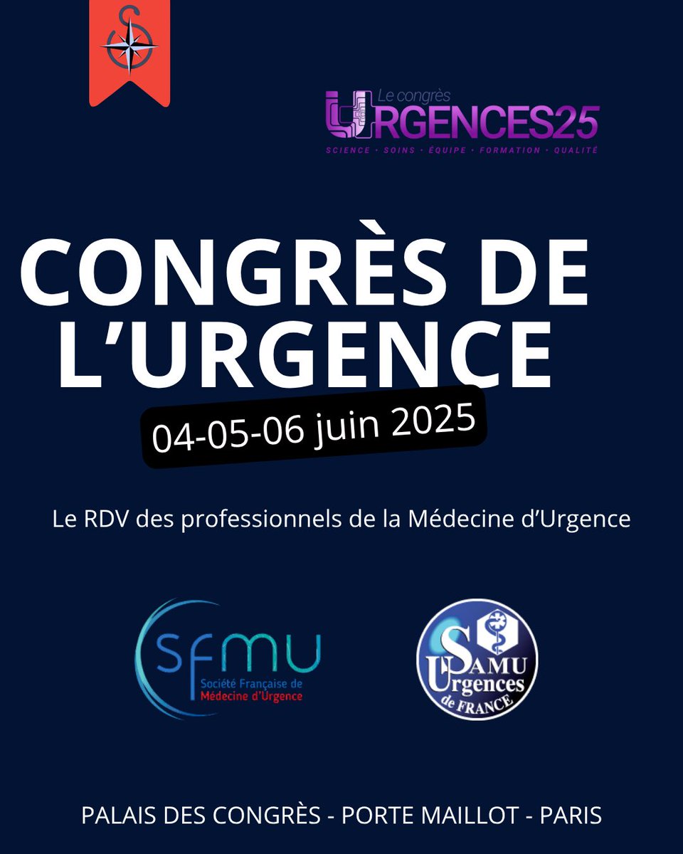 soframmi's tweet image. 📍 Dans une semaine se tiendra à Paris le grand congrès de la Société Française de Médecine d’Urgence : Urgences 2025.

📜 Au programme : rencontres &amp;amp; formations de la SFMU !

Vous y retrouverez également un espace networking, un espace démo et des ateliers pratiques 🩻