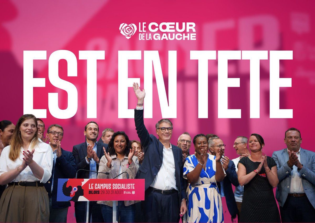 Johann Cesa (@cesajohann) on Twitter photo Bravo à <a href="/faureolivier/">Olivier Faure</a> et tous les camarades mobilisés qui ont permis de placer notre texte <a href="/coeurdelagauche/">Le Coeur de la gauche !</a> en tête !
Dans la Loire aussi, nous sommes en première position avec 62,4% des voix.
Ce résultat traduit notre attachement à l’union de la gauche et des écologistes. Bravo à <a href="/faureolivier/">Olivier Faure</a> et tous les camarades mobilisés qui ont permis de placer notre texte <a href="/coeurdelagauche/">Le Coeur de la gauche !</a> en tête !
Dans la Loire aussi, nous sommes en première position avec 62,4% des voix.
Ce résultat traduit notre attachement à l’union de la gauche et des écologistes.