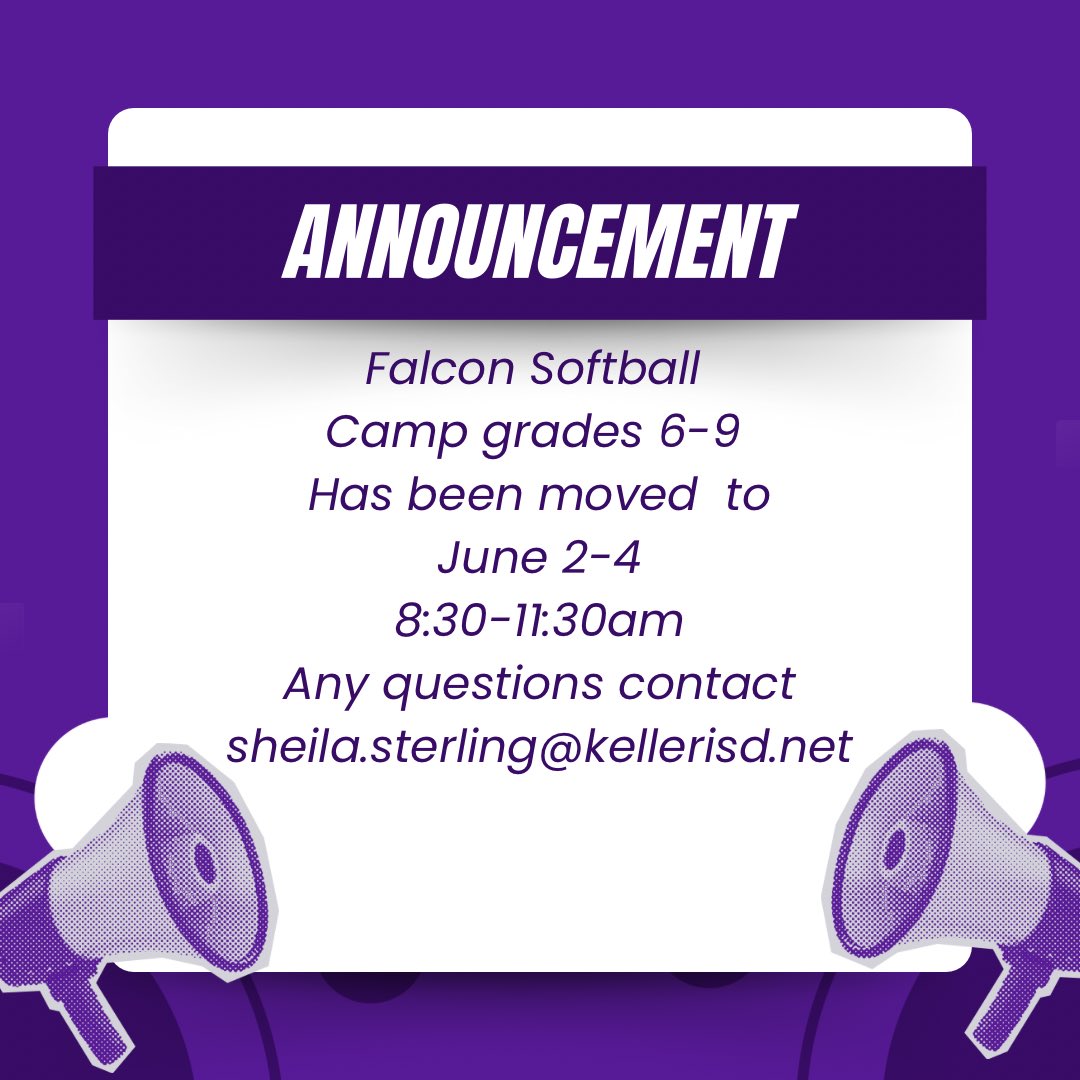 TimberCreekSB's tweet image. 🚨Update🚨
Camp for 6th -9th grades has been moved due to low number. Camp will be June 2-4 from 8:30-11:30am !!