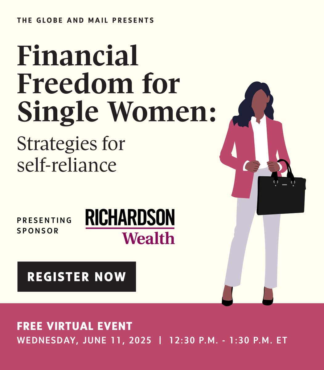 NextGenOfWealth's tweet image. Join Richardson Wealth and The Globe and Mail for a free virtual event created especially for single women who want to take charge of their financial future.

globeandmailevents.com/financialfreed…

#WomenandWealth #SingleandStrong #FinancialFreedom #InvestinYourself #RichardsonWealth