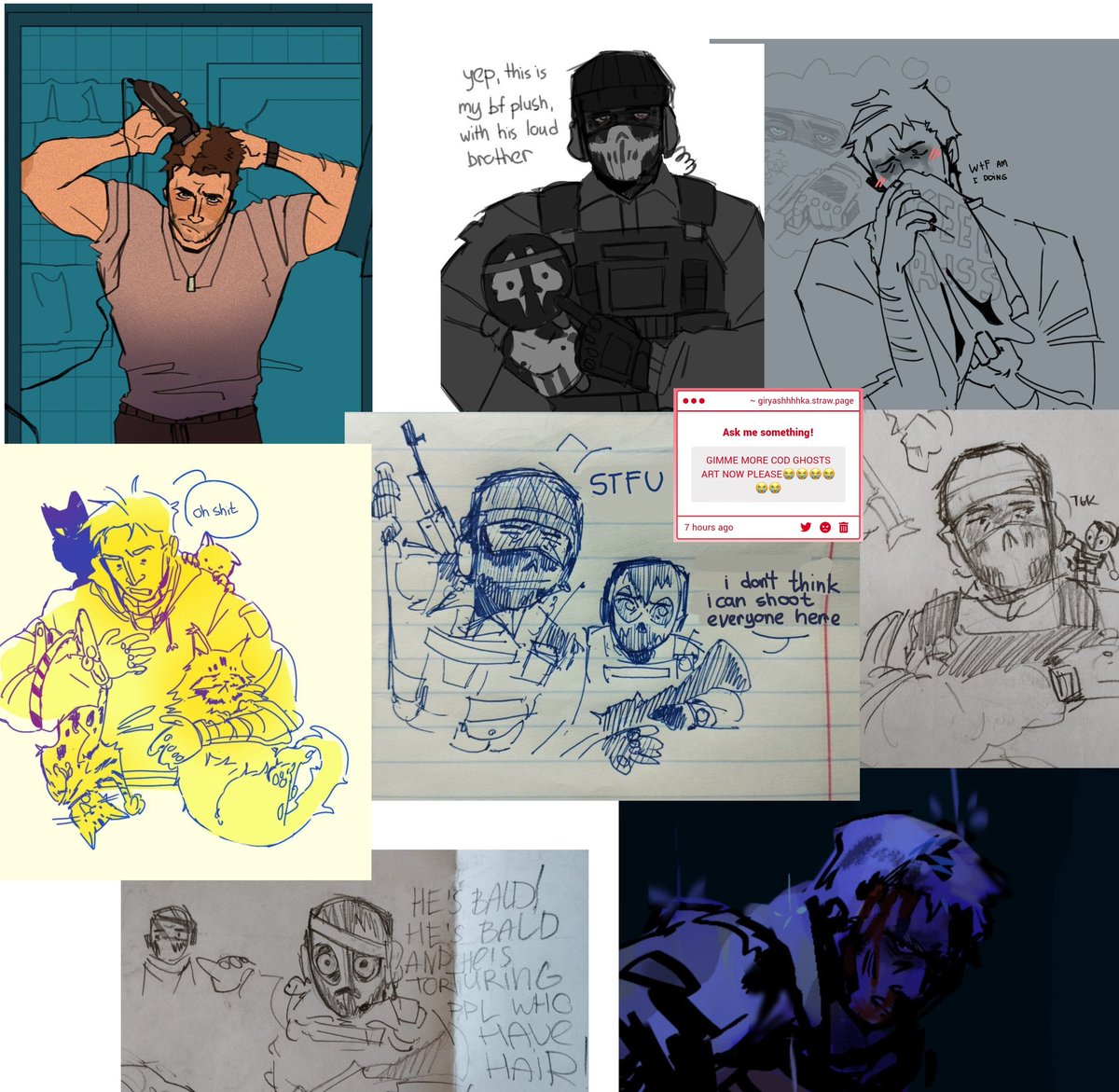 giryashka's tweet image. uhhhh this is all old stuff from 2024, I don't have much time to draw ghosts now, sry