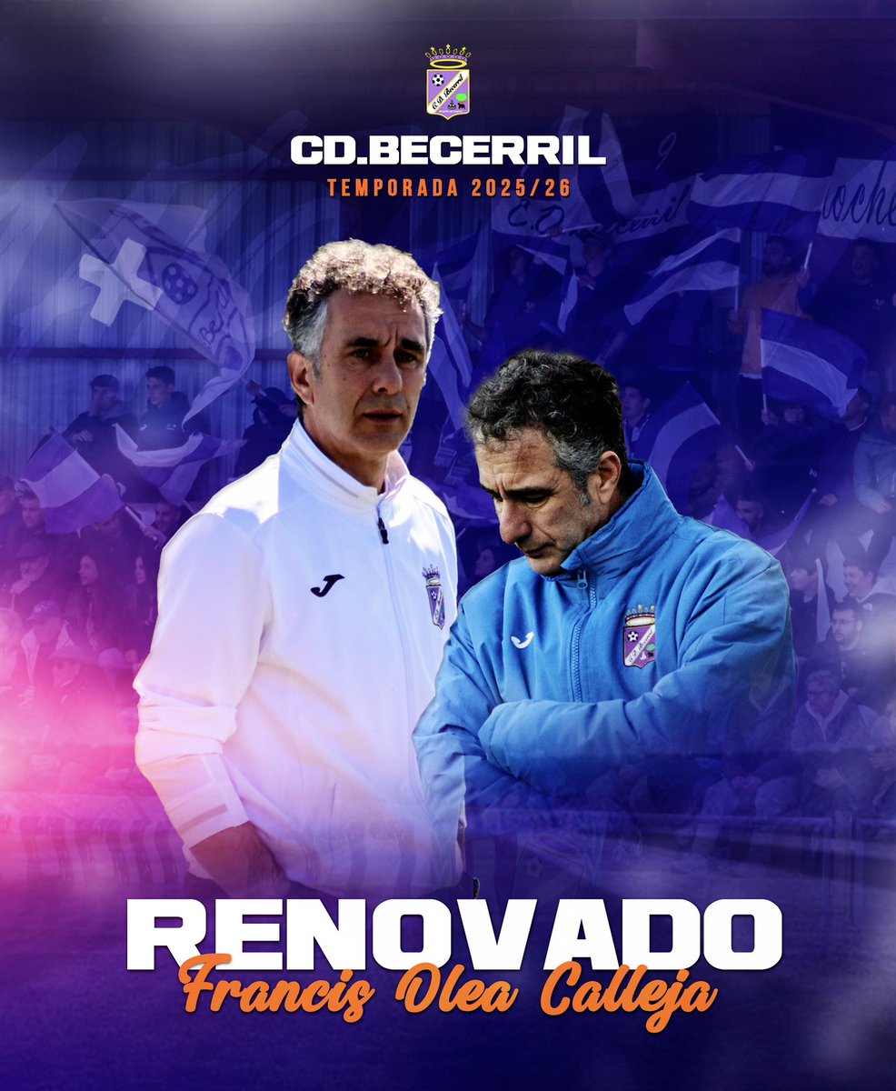 COMUNICADO OFICIAL|

Francis Olea continuará una temporada más al frente del CD.Becerril.

Un lujo tenerte dirigiendo este equipo un año más. ¡Seguimos caminando juntos! 💜🫱🏼‍🫲🏽

#VamosBece