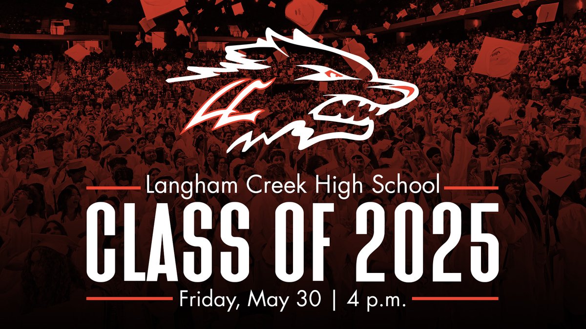 We're excited to celebrate the Langham Creek HS Class of 2025! Be sure to have your tickets and clear bags ready upon entering the facility.
More facility policies and ceremony livestream here: berrycenter.net/cfisd-graduati…
