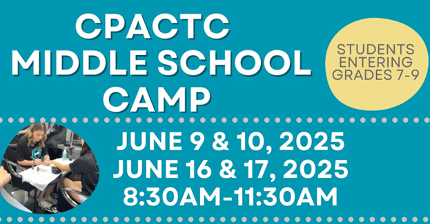 Cumberland Perry Area CTC (@cpactc) on Twitter photo Last Call to Register for the <a href="/CPACTC/">Cumberland Perry Area CTC</a> Middle School Camps! NOTE: If a camp isn't listed on the registration form, then that camp is full and no longer available! cpatech.org/page/middle-sc…
#opportunitiesunlimited Last Call to Register for the <a href="/CPACTC/">Cumberland Perry Area CTC</a> Middle School Camps! NOTE: If a camp isn't listed on the registration form, then that camp is full and no longer available! cpatech.org/page/middle-sc…
#opportunitiesunlimited