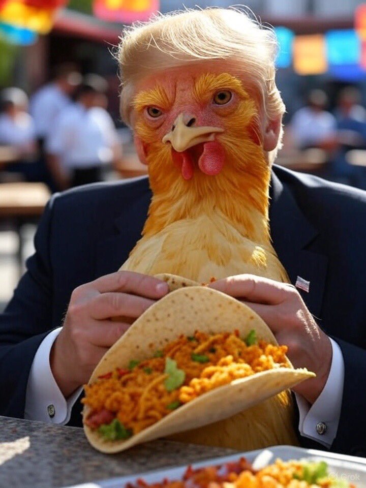 long17_de's tweet photo. I learned a new term today. TACO - Trump always chickens out. 

Tacos need to be added to the menu at the G7. https://t.co/K8hk6tIBmy