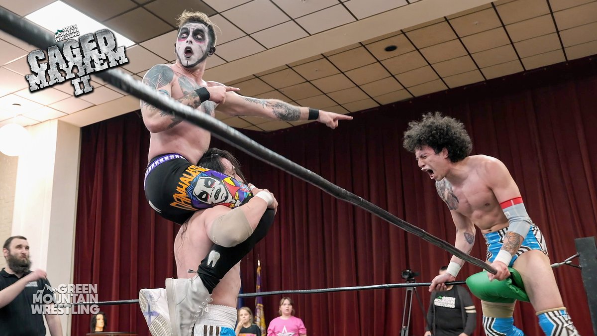 GMW returned to the Elks Lodge in Barre, Vermont, on Sunday, May 18, 2025, with Caged Mayhem II! In the fifth match, Memory Museum found themselves across the ring from Preston Douglas and his tag team partner, DANHAUSEN!

Peter DeLonge is on the call!

youtu.be/fruAgh_MG9c