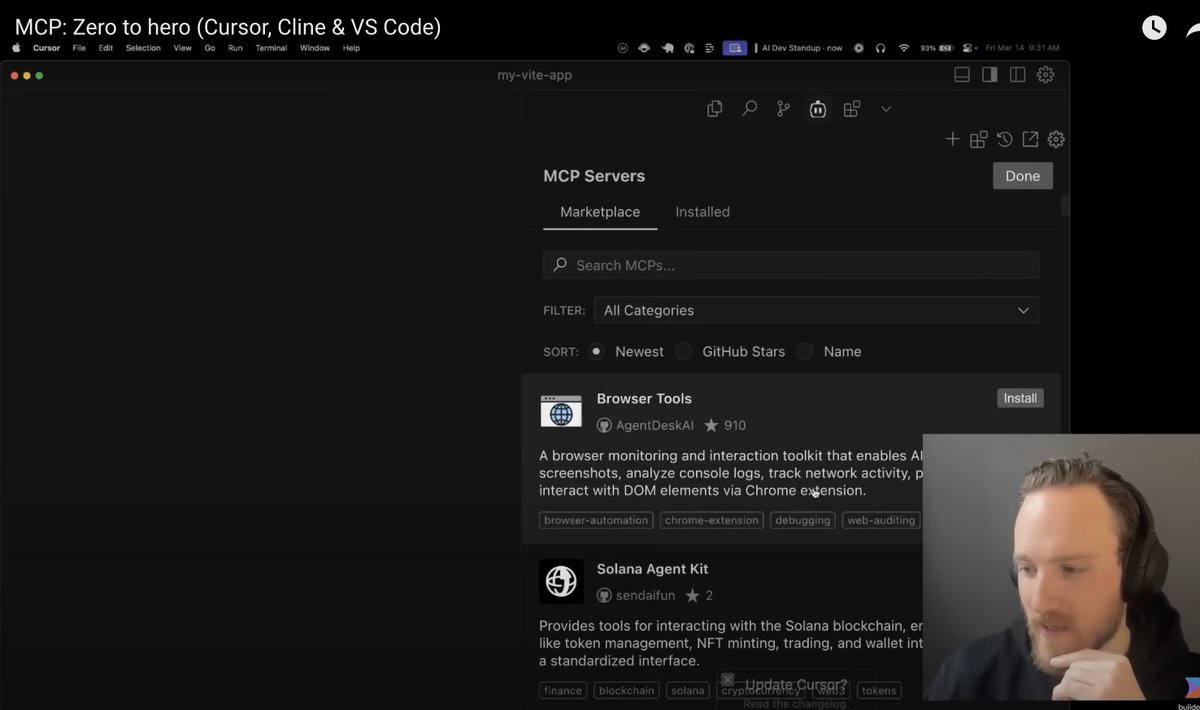 Watching <a href="/Steve8708/">Steve (Builder.io)</a>'s  MCP tutorial when
<a href="/sendaifun/">SendAI</a> popped up — instant smile! 😊 

Highly recommended both: Steve's tutorials and Send AI kit 👨🏽‍💻