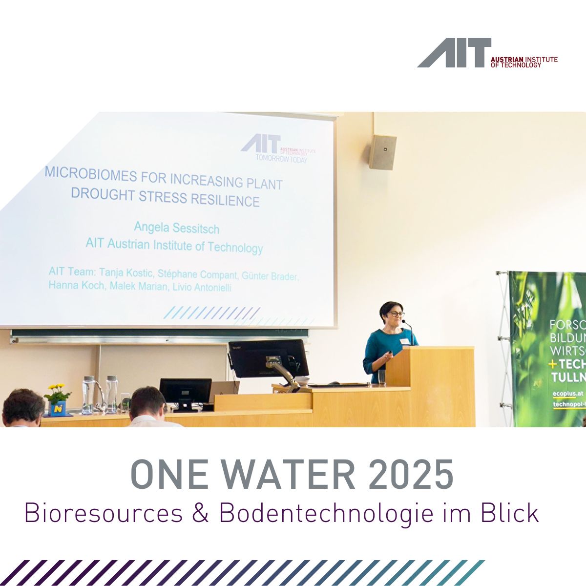 #ONEWATER 2025: Angela Sessitsch erklärt, wie „synergistische Mikroben #Nutzpflanzen bei Trockenstress unterstützen“ &amp; Thomas Reichenauer, warum #Boden als Wasserspeicher und Puffer entscheidend ist ait.ac.at/news-events/si…
#Bioresources #MIcrobesandplants #HealthandBioresources