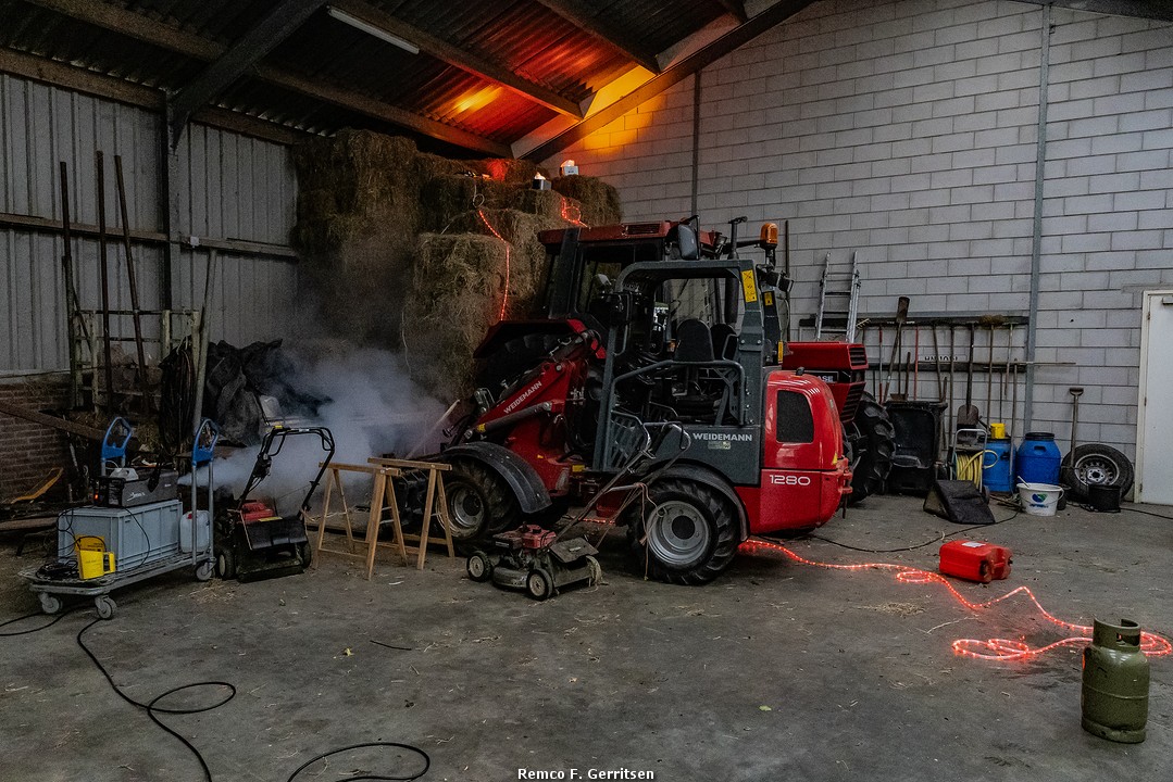 Oefening van middelbrand in Haastrecht