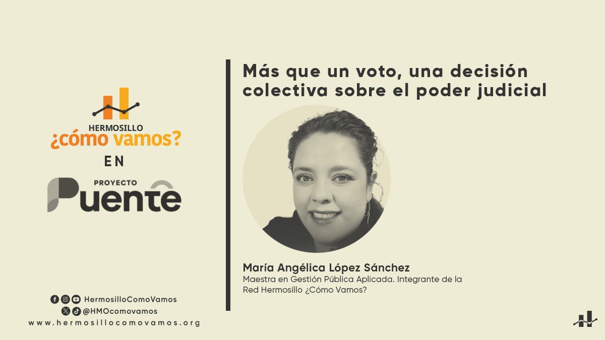 hmocomovamos's tweet photo. Más que un voto, una decisión colectiva⚖️🗳️

Las elecciones judiciales traen consigo un dilema: ¿Ejercer o no el derecho al voto? María Angélica López Sánchez profundiza en el impacto de esta decisión. 🗳️

Lee su columna en @ProyectoPuente 
🔗 https://t.co/SiZEzhEDEM
#RedHCV https://t.co/fYfRaqEPgV